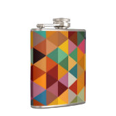 Vintager Dreieck-Muster-Hintergrund Flachmann (Rechts)