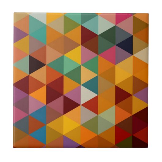 Vintager Dreieck-Muster-Hintergrund Fliese (Vorderseite)