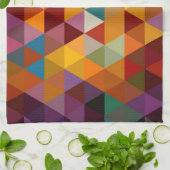 Vintager Dreieck-Muster-Hintergrund Geschirrtuch (Gefaltet)