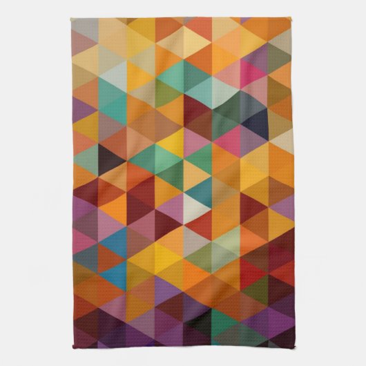 Vintager Dreieck-Muster-Hintergrund Geschirrtuch (Vertikal)