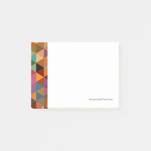 Vintager Dreieck-Muster-Hintergrund Post-it Klebezettel (Vorderseite)