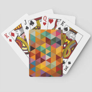 Vintager Dreieck-Muster-Hintergrund Spielkarten