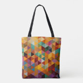 Vintager Dreieck-Muster-Hintergrund Tasche (Rückseite)