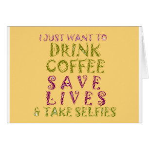 Vintager Drink Kaffee Rette Leben und nehmen Selid