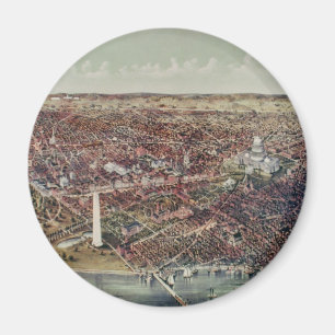 Vintager Druck von Washington, DC Magnet