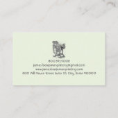 Vintager Drucker oder kleiner Pressespeicher Visitenkarte (Rückseite)