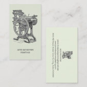 Vintager Drucker oder kleiner Pressespeicher Visitenkarte (Vorne/Hinten)