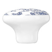 Vintager Druckknopf für blaue und weiße Keramik Keramikknauf (Seitenansicht)