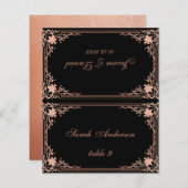 Vintager Druckname Hochzeitszettel - Platzkarte (Vorne/Hinten)