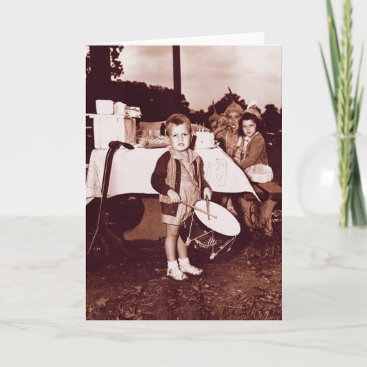 Vintager Drummer Boy c 1930s Karte (Vorderseite)