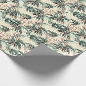 Vintager Dschungel: Dunkelgrün, Orangerlilie. Geschenkpapier (Ecke)