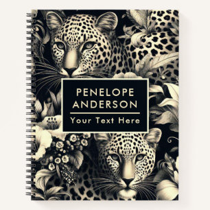 Vintager Dschungel Jaguar Notizblock