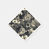 Vintager Dschungel Jaguar Serviette (Ecke)