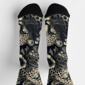 Vintager Dschungel Jaguar Socken (Oben)