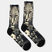 Vintager Dschungel Jaguar Socken (Rechts)