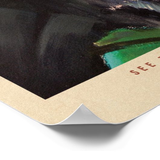 Vintager Dschungelleopard Poster (Ecke)