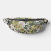 Vintager dunkelgrüner FLoral-Mustername Bauchtasche (Ablage )