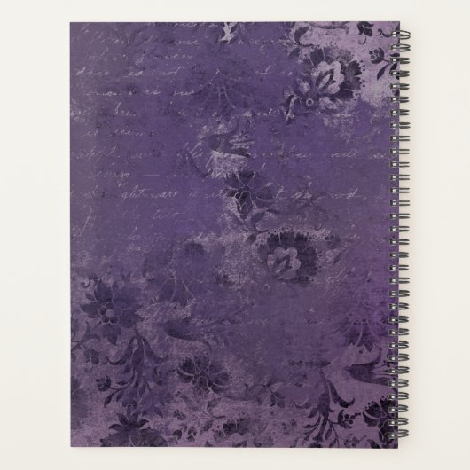 Vintager dunkler Alice Inspirierter Planer (Rückseite)