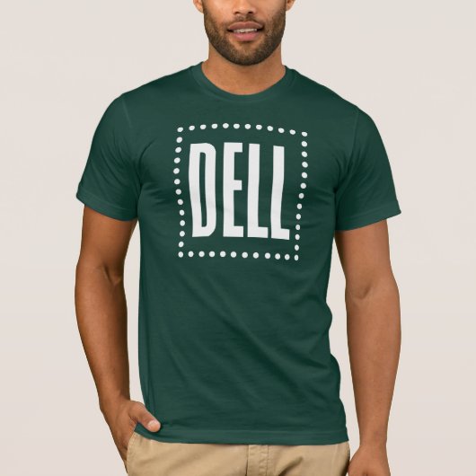 Vintager dunkler Dell Logo-T - Shirt (weißes Logo) (Vorderseite)