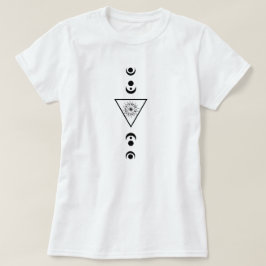 Vintager Dunkler Moon Star Black Sun Retro Magie T-Shirt