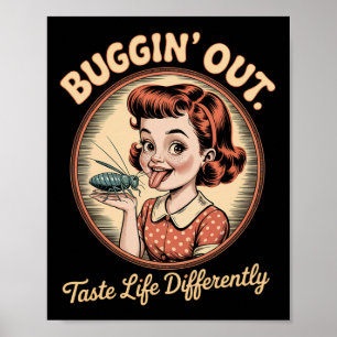 Vintager Dunkler Spaß Bug Licker Retro Funny Spric Poster