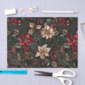 Vintager dunkler und launischer Weihnachtsfeiertag Seidenpapier (Handwerk)