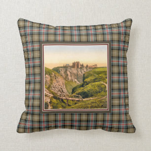 Vintager Dunnottar Schloss-Clan-SutherlandTartan Kissen