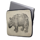 Vintager Durer Rhino Laptopschutzhülle (Vorderseite Links)