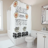 Vintager Duschvorhang (Beispiel)