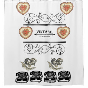 Vintager Duschvorhang