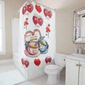 Vintager Duschvorhang in Valentinin (Beispiel)