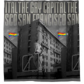 Vintager Duschvorhang von San Francisco (Vorderseite)