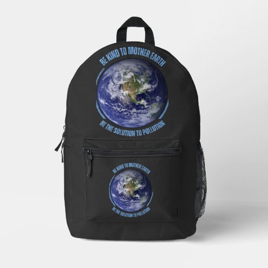 Vintager Earth Day Bedruckter Rucksack (Vorderseite)