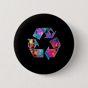 Vintager Earth Day Recycle Reduzieren Wiederverwen Button