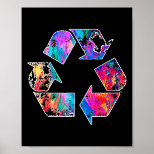Vintager Earth Day Recycle Reduzieren Wiederverwen Poster