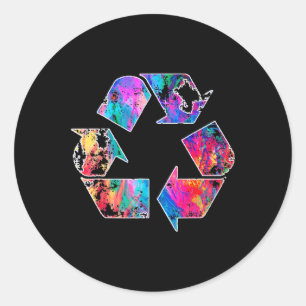 Vintager Earth Day Recycle Reduzieren Wiederverwen Runder Aufkleber