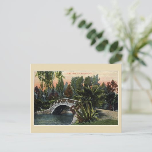 Vintager Echo Park Los Angeles Postkarte (Stehend Vorderseite)