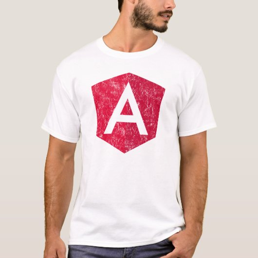 Vintager eckiger JS Javascript-Entwickler T-Shirt (Vorderseite)