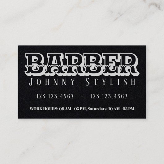 Vintager Edelbarren Visitenkarte (Vorderseite)