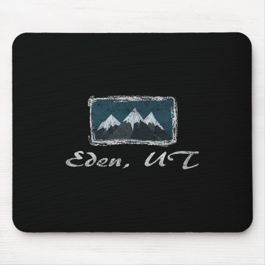Vintager Eden Utah Winterski Spaß Mousepad (Vorne)