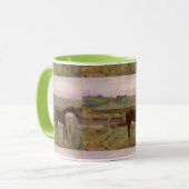 Vintager Edgar Degas Pferde auf der Wiese Tasse (Vorderseite Links)