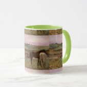 Vintager Edgar Degas Pferde auf der Wiese Tasse (VorderseiteRechts)