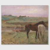 Vintager Edgar Degas Pferde in einem Weidenwrappin Geschenkpapier (Flach)