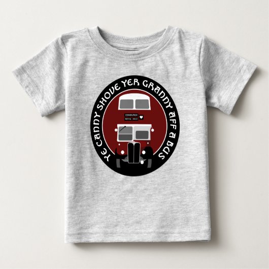 Vintager Edinburgh Doppeldecker Baby T-shirt (Vorderseite)