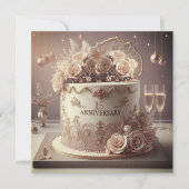 VINTAGER EDITABLE WEDD JAHRESKUCH EINLADUNG (Vorderseite)