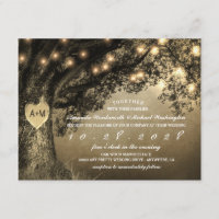 Vintager Eichenbaum - Einladung zur Hochzeit