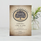 Vintager Eichenbaum Elegante Wiedersehen Einladung (Stehend Vorderseite)