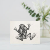 Vintager Eichhörnchenbaum-Toad - Reptile Frog Temp Postkarte (Stehend Vorderseite)