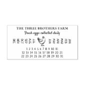 Vintager Eierhof Datum Betrieb Permastempel (Design)