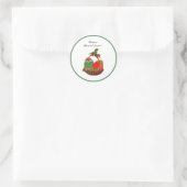 Vintager Eierkörbchen Ostern Malerei Runder Aufkleber (Tasche)